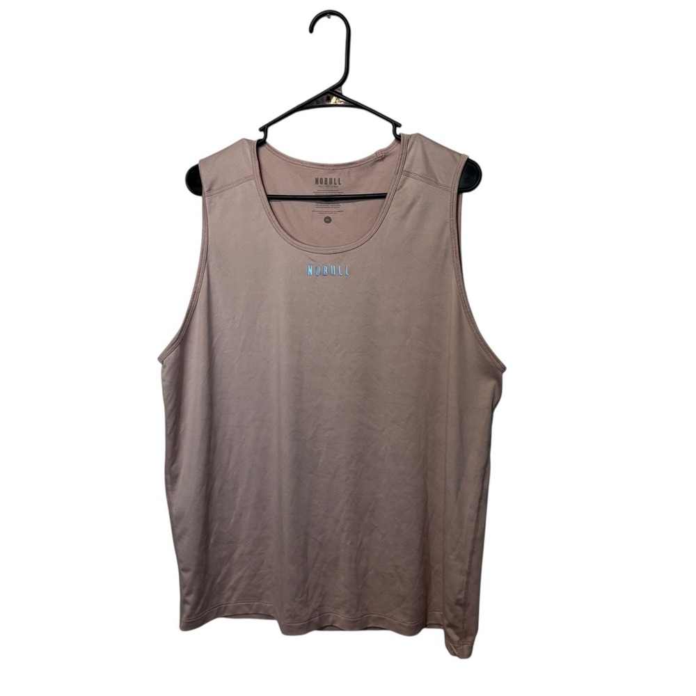 Nobull Tank Top Mens XL Light Pink Muscle Shirt  Performance Workout Train Slim